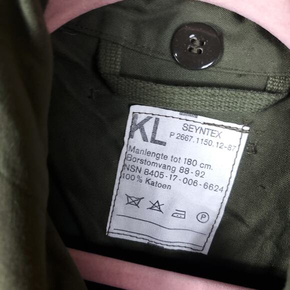 Vintage KL Army Surplus Green Cotton Utility Jacket Size M - Picture 10 of 11